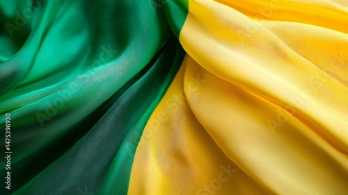 Beautifully draped green and yellow colors showcasing elegance and style