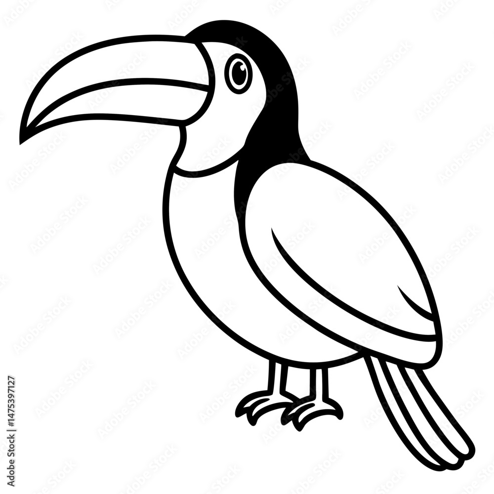 Obraz premium toucan bird vector illustration art