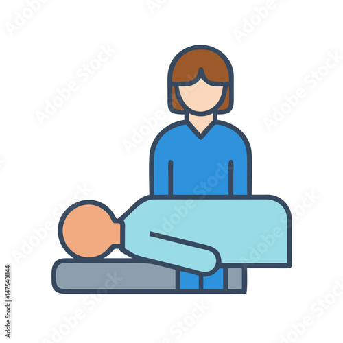 Physical Therapy and Patient Care Vector Icon