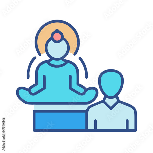 Meditation Guru and Student, Spiritual Guidance, Teaching Concepts