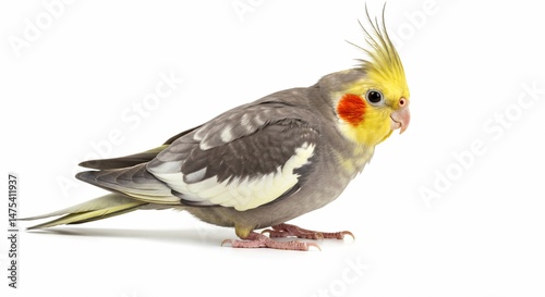 Cockatiel bird parrot pet avian animal cute grey yellow crest feathers ornithology wildlife nature