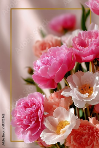 Vibrant Bouquet Featuring Pink and White Flowers Captures Natural Beauty in a Soft Setting