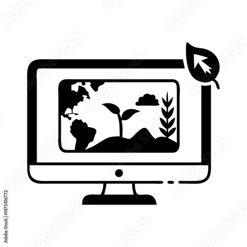 Ecology and Technology Connection The Future of Sustainable Digital Solutions Concept