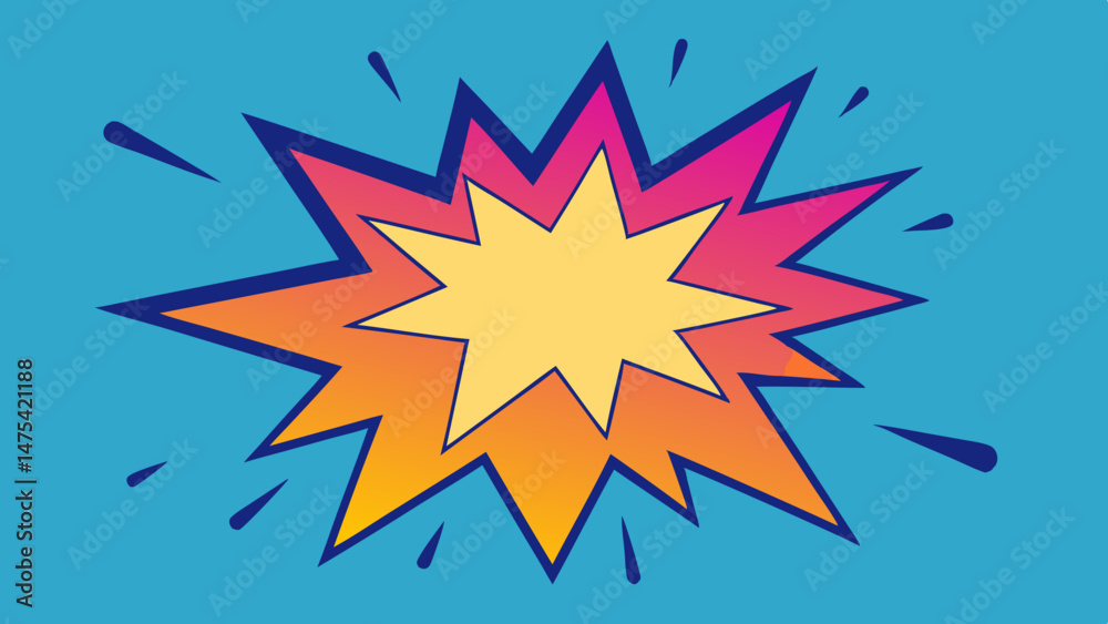Cartoon Explosion with Color Streaks and Jagged Texture – Vector template for ad, covers, posters. Cartoon Explosion with Color Streaks and Jagged Texture – Vector template for ad, covers, posters.