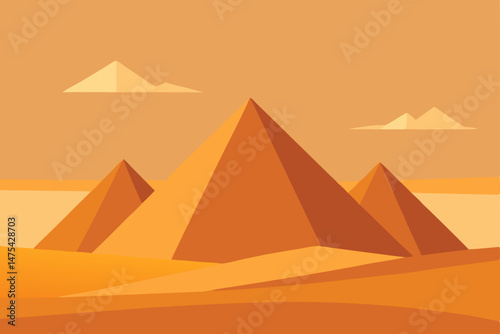 pyramids in the desert