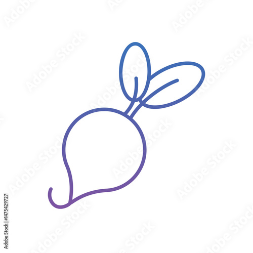 Radish Vector icon