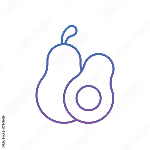 Avocado Vector icon