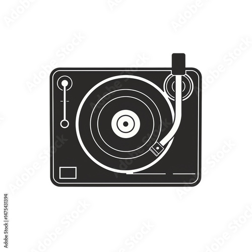 Minimal Vinyl Turntable Icon