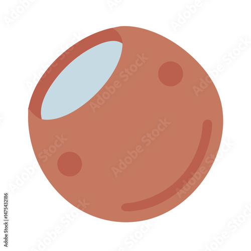 Cartoon Illustration of a planet on a black background