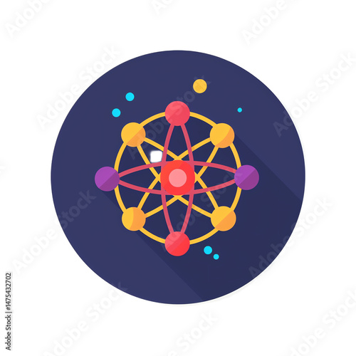 Scientific Atom Structure Vector Graphic photo