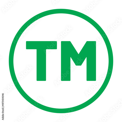 Set of copyright and registered logo set. Service mark and trademark right. Vector illustration