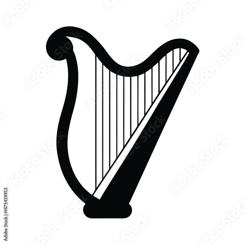 harp vector illustration