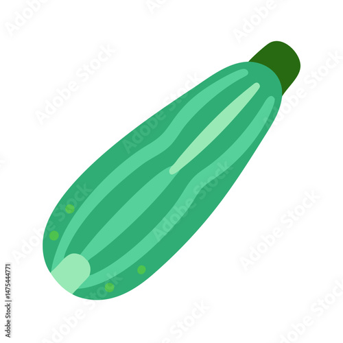 Illustration of fresh green zucchini on a black background