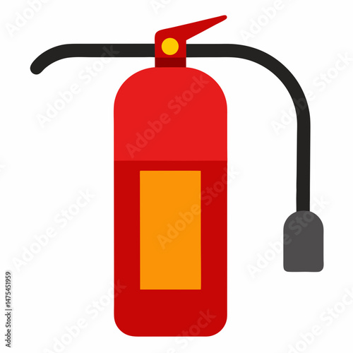 fire extinguisher on white background