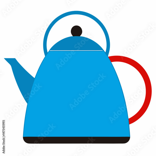 teapot on a black background