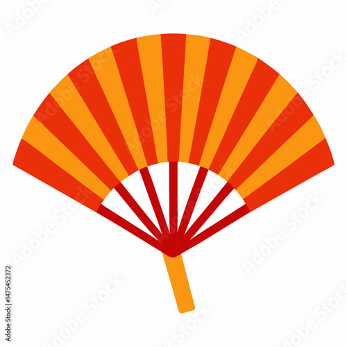 chinese fan isolated on white background