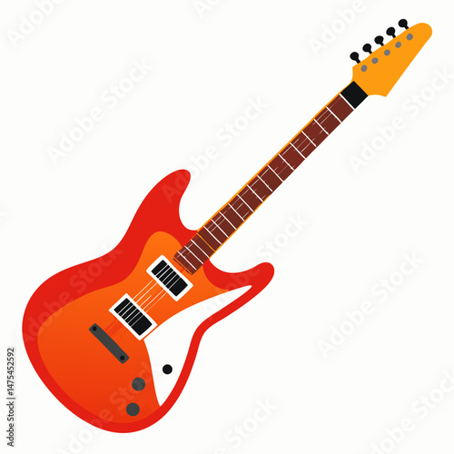 electric guitar isolated on white