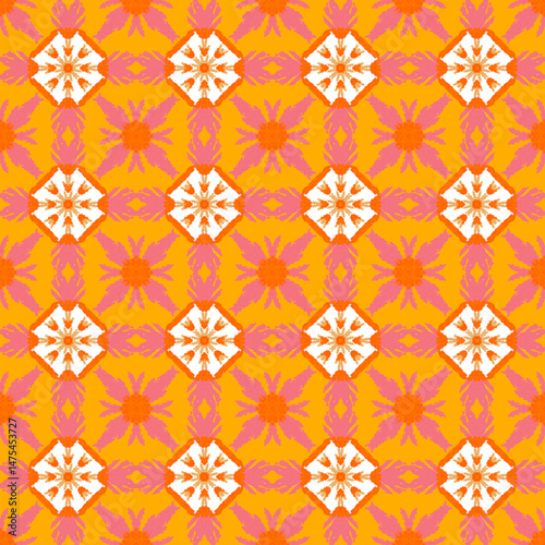 Orange floral pattern