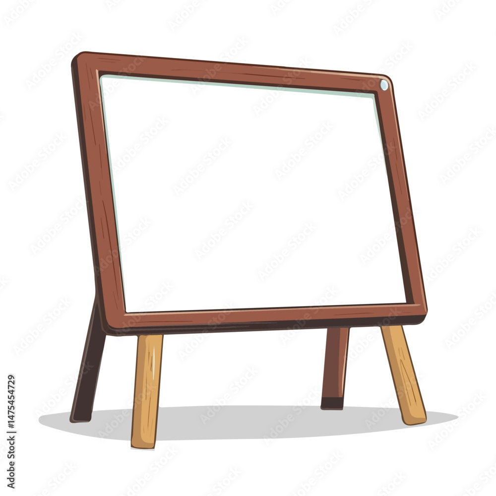 Interactive Whiteboard 2D flat vector illustration, isolated on a white background. Interactive Whiteboard 2D flat vector illustration, isolated on a white background.