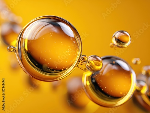 Shiny transparent spheres w...