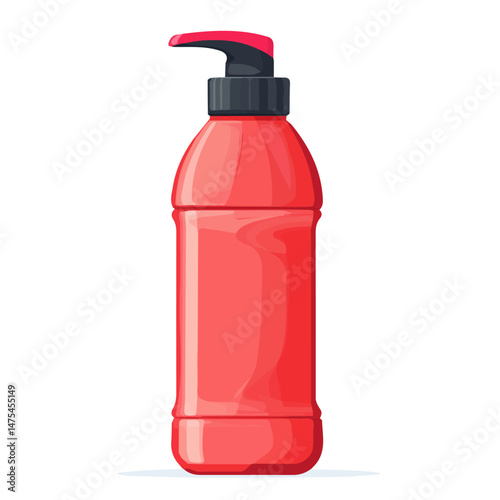 2D flat vector illustration of Hydration Bottle, isolated on a white background.