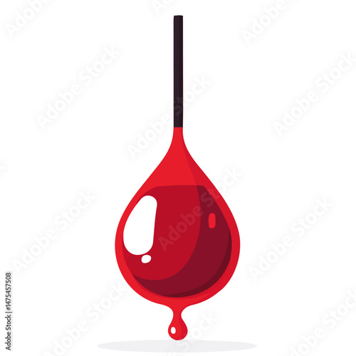 2D flat IV Drip vector illustration, isolated on a white background.