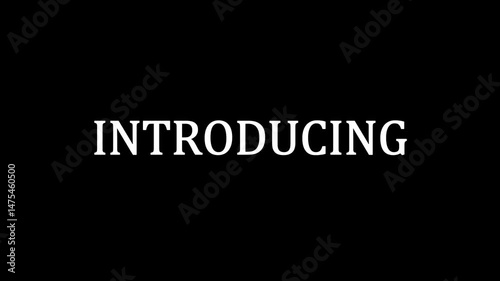 Introducing text animation on black background in 4k quality

