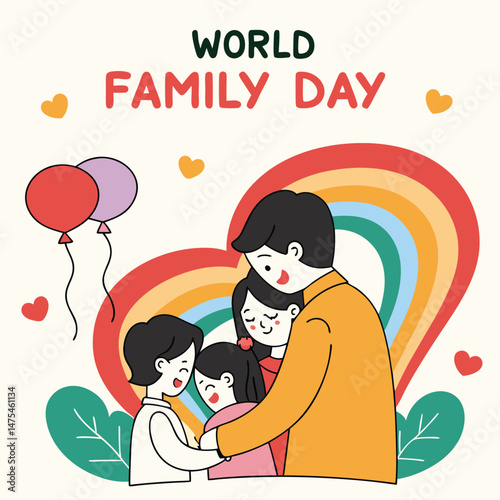 International Day of Families, illustration, International Day of Families poster, on. May 15. Happy International Day of Families, poster, post, Families day poster Vector Design