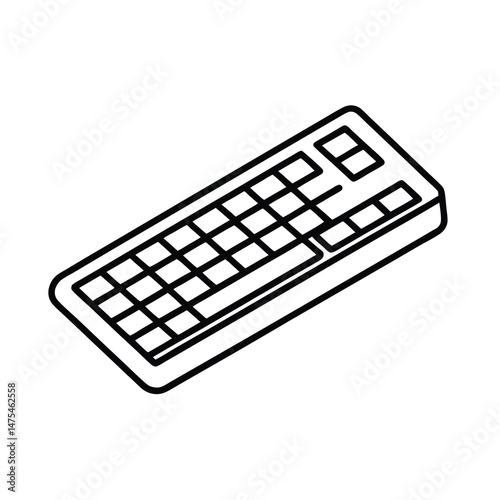outline of a Bluetooth keyboard drive line