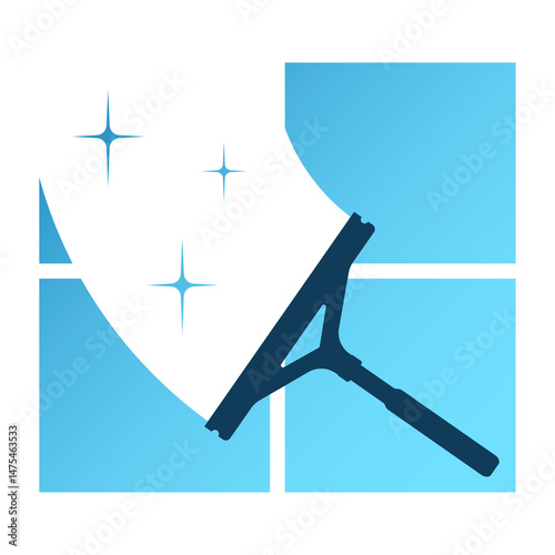Window glass and scraper, window washing and cleaning