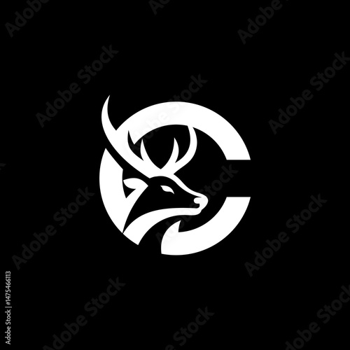 letter C deer logo