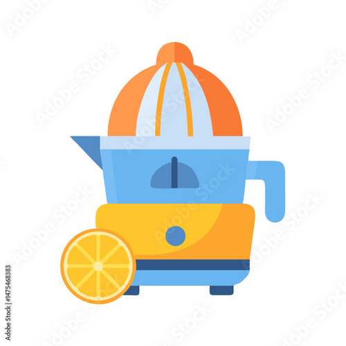 Orange juicer vector illustration on a black background