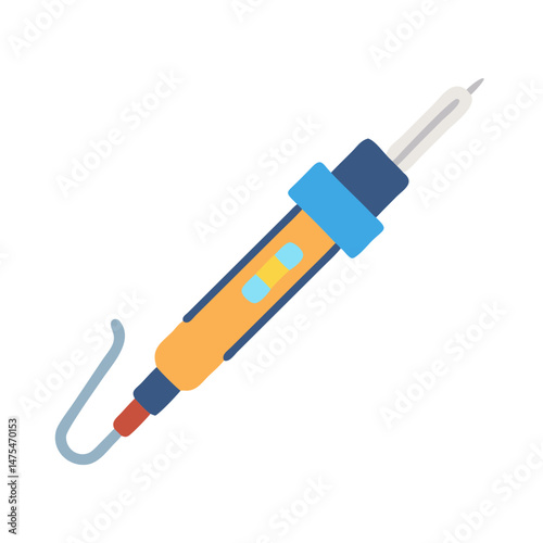 Isolated soldering iron vector on black background image