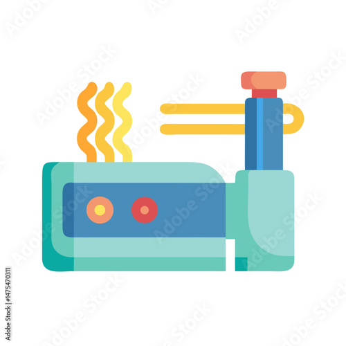 Creative icon of a food dehydrator on black background