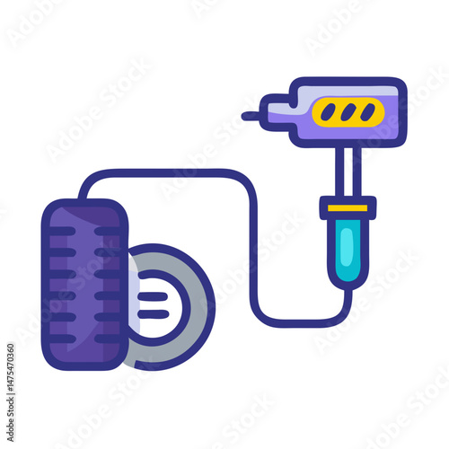 Blood donation concept icon, automated blood collection design