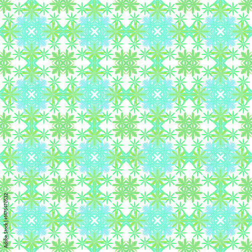 Green floral pattern
