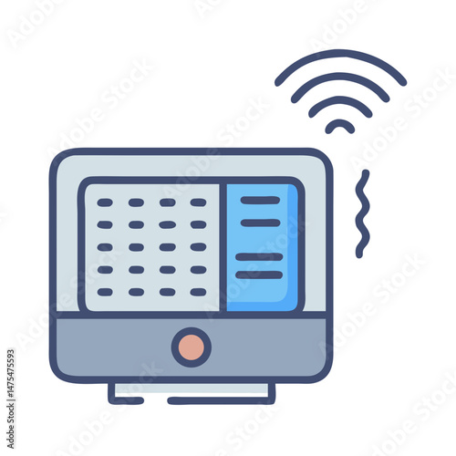 Wireless Security System with Digital Keypad, Illustration