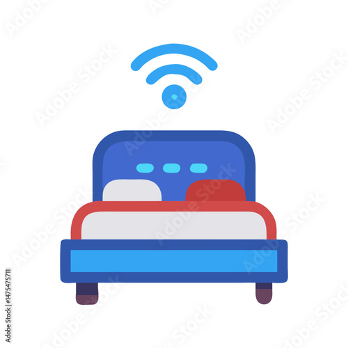 Smart Bed Technology, Wireless Bedroom, Modern Sleep Concept