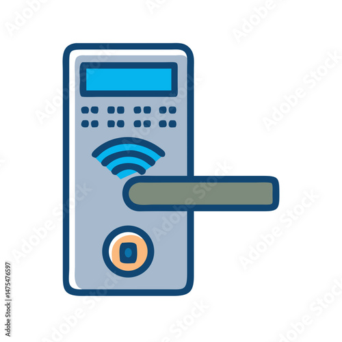 Modern smart door lock with digital security system