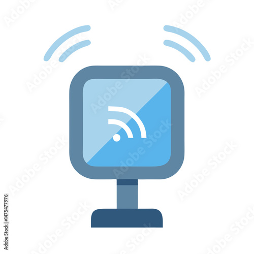 Wireless network device or signal icon illustration design
