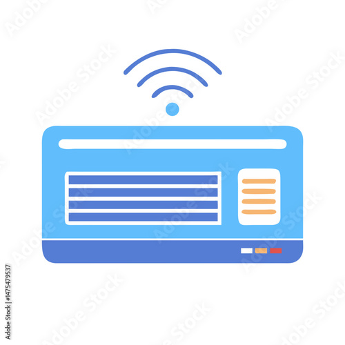 Wireless Router Flat Vector Icon Isolated Illustration
