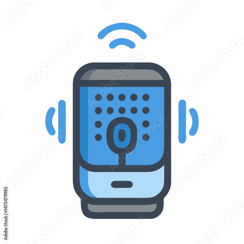 Smart home speaker device with wireless connectivity illustration