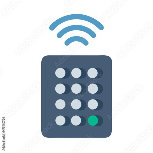 Smart remote control with wireless signal and buttons