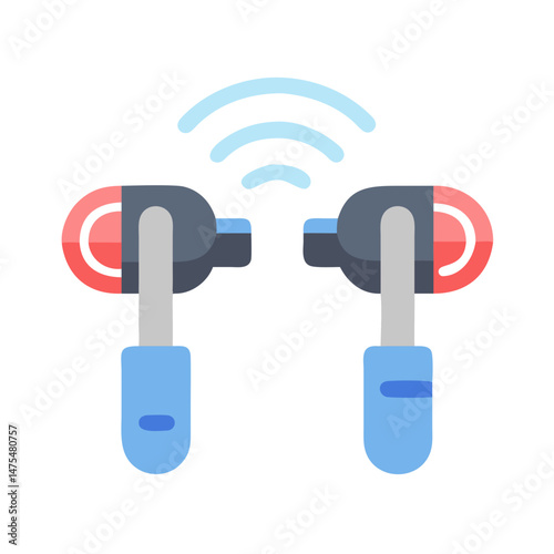 Wireless earbuds with Bluetooth connection and modern design