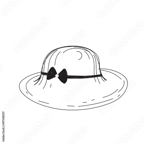 Birthday hat vector clipart. Cartoon retro hand drawn. Cute hand drown. element for prints, cards, invitation, flyer and poster.