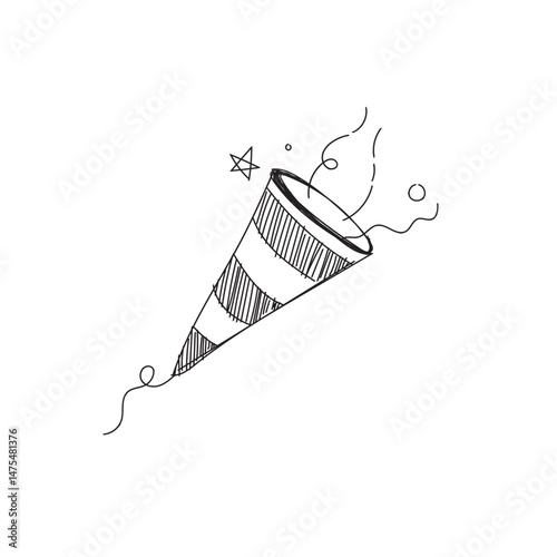 confetti. Confetti celebration party. Cute hand drown. element for prints, cards, invitation, flyer and poster.