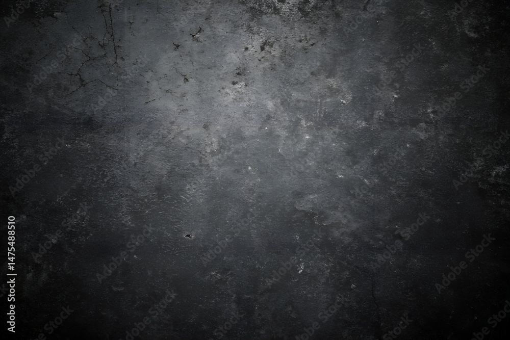 Fototapeta premium Dirty Stone Surface Covered with Scratches, Monochrome Tonality, Dark grunge texture background