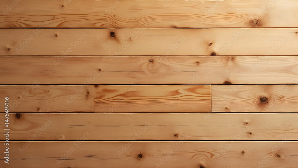 Naklejka premium Aged light cherry wood in ladder pattern, worn edges, reddish-gold patina, symmetrical texture, neutral lighting, rustic vintage aesthetic, seamless HD surface.