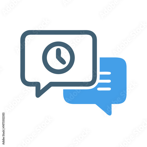 Time management and communication: meeting schedule icon concept