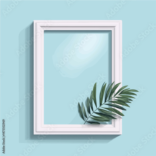 Fototapeta Naklejka Na Ścianę i Meble -  Picture Frame 2D flat vector illustration, isolated on a white background.